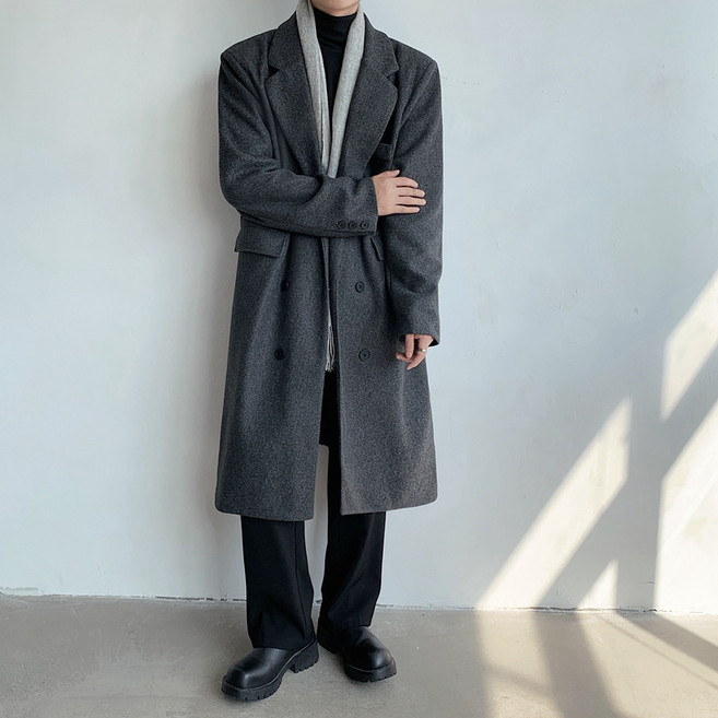 CBHV 가을 겨울 도톰한 오버핏 코트 스타일리쉬 모직 코트