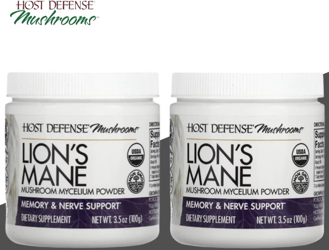 펑키퍼펙티 호스트 디펜스 머쉬룸 메인 라이온스 사자갈기 버섯 분말 100g 2개 - 쿠팡