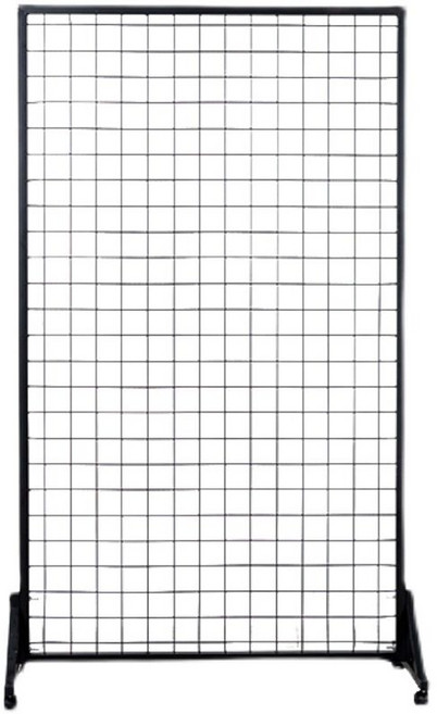 네트망파티션 가벽 철제 이동식 전시대 메쉬 가림막, 블랙 100x120, 1개