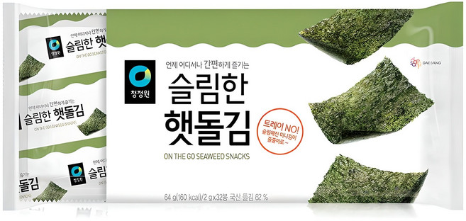 대상 슬림한 햇돌김, 64g, 1개