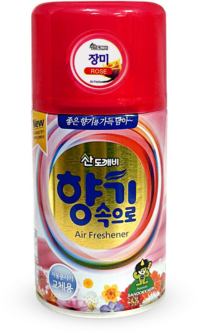 산도깨비 향기속으로 실내 화장실 자동 방향제 리필 290ml 장미향, 단품, 1개, 상세페이지 참조