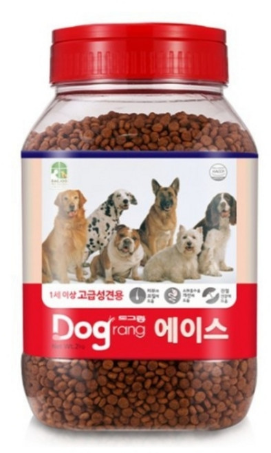 도그랑 어덜트 강아지 에이스 건식사료, 닭, 2kg, 2개