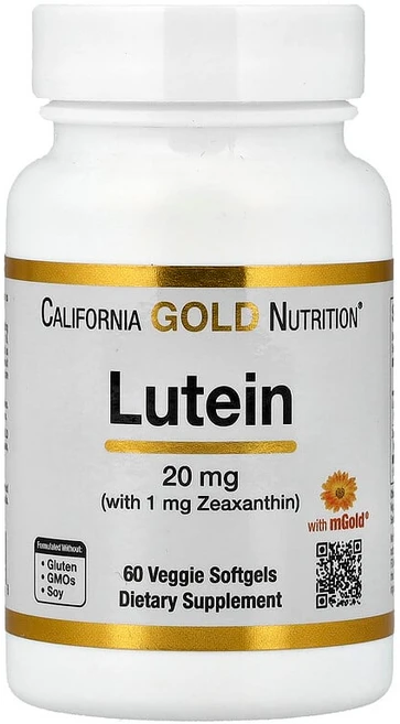 California Gold Nutrition 루테인 및 제아잔틴 금잔화 추출물 유래 20mg 베지 소프트젤 60정 CGN-01408, 1개 - 쿠팡
