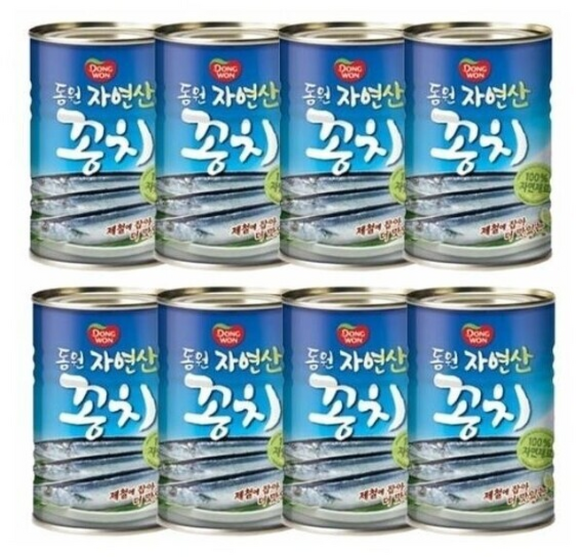 동원 자연산 꽁치, 8개, 300g