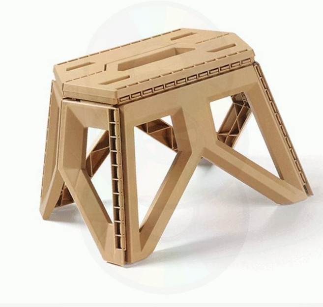 접이식 간편 의자 폴딩스툴 야외용 캠핑 낚시 휴대용 대형, 베이지, 1개