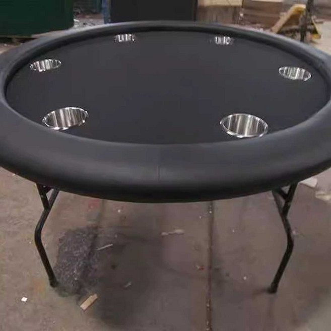 홀덤 테이블 원형 탁자 바카라 카드 게임 데스크 책상, 블루 130cm, 1개