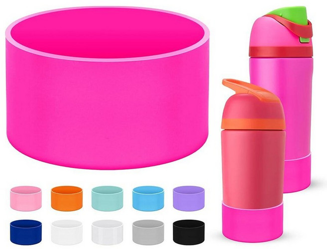 Mokoart Silicone Boot Compatible with Owala Kids FreeSip 16 oz and Flip 14 Water Bottle Anti-Slip, 퍼플 베리