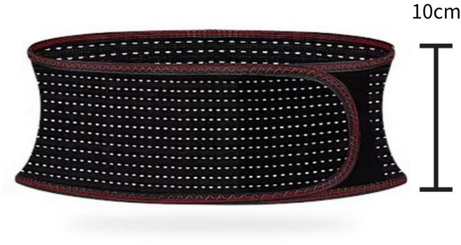 여자복압 벨트 얇은 허리보호대 지지대 밴드 디스크 복대, 1개, 블랙