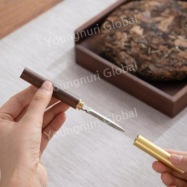 남산선생 정품 명각 프리미엄 보이차칼 - 고품격 다도구 차바늘 선물세트