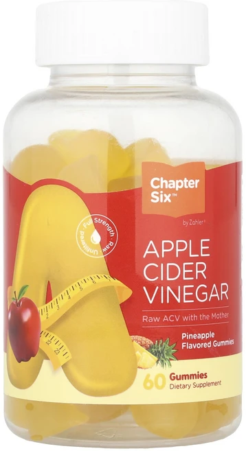Chapter Six 사과 식초 구미젤리 파인애플 250mg 구미젤리 60개, ChapterSix사과식초구미젤리파인애플250mg구미젤, 1개, 60정 - 쿠팡