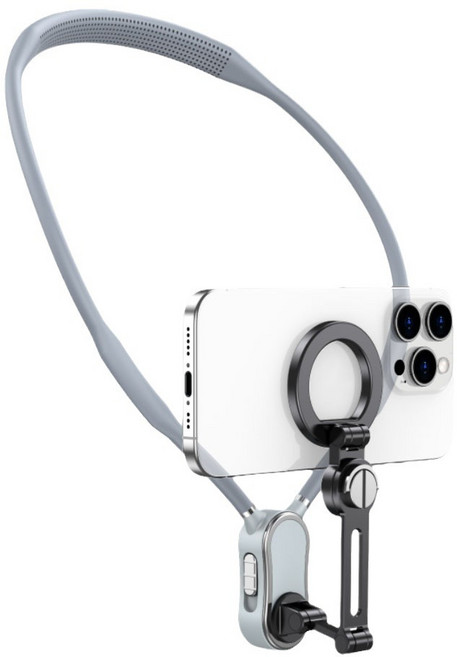 ILUM 4 in 1 목결이형 접이식 마그네틱 휴대폰 거치대, 1개, 그레이