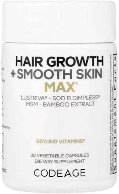 코드에이지 헤어 그로스 + 스무스 스킨 맥스, 1개, 30정 - 쿠팡