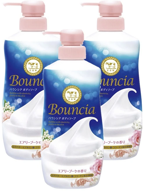 바운시아 바디 솝 에어리 부케 향, 3개, 480ml - 쿠팡