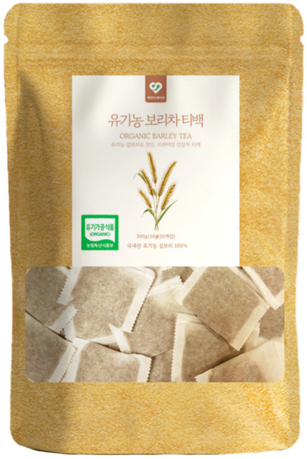 국산 유기농 볶은 보리차 티백 저온로스팅 주전자용 아기보리차 10g 30개입, 1개