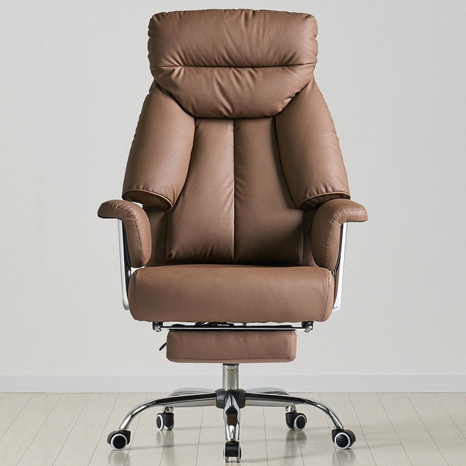 피에르 침대형 리클라이너 중역 컴퓨터 사무용 사무실 의자, 브라운