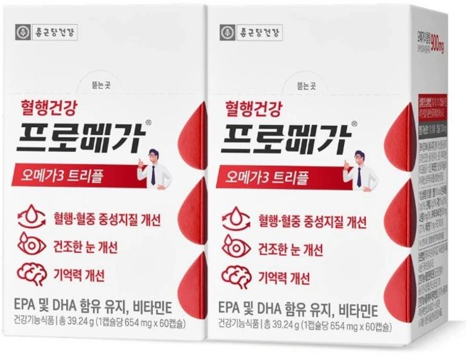 코스트코 종근당건강 프로메가 오메가3 트리플, 60회분, 2개 - 쿠팡