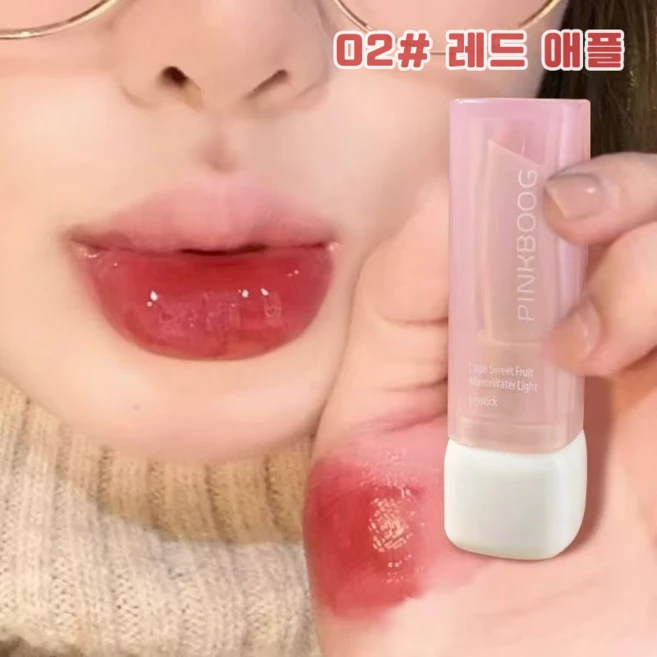 탕후루 립 광택 멜팅 글로우 밤 탱글한 수분립 안색 촉촉 고체립스틱, 02# 레드 애플, 1개 - 쿠팡