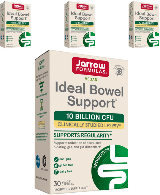 Jarrow FORMULAS 賈羅公式 Ideal Bowel Support益生菌素食膠囊, 30顆, 4盒