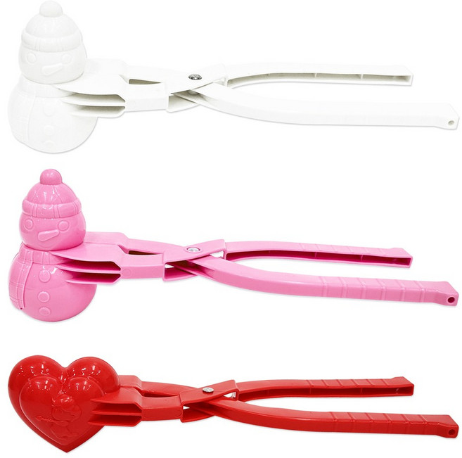 [파격특가] 귀엽뽀짝 눈집게 3종 세트 힙하고 귀여운 겨울 필수템 눈사람2+하트1 3종 세트, 3종(눈사람2+하트1)