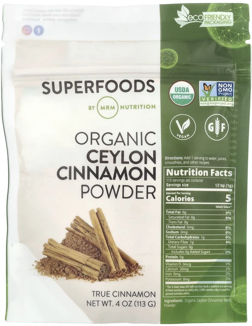 MRM Nutrition 유기농 실론 계피 가루 113g(4oz), MRMNutrition유기농실론계피가루113g4oz, 113g, 1개 - 쿠팡