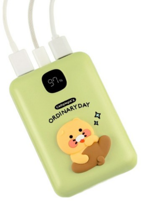 카카오프렌즈 CS 고속충전 보조배터리 20000mAh c타입, 연두, PBP-40