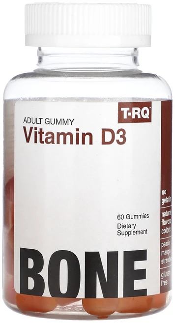 성인용 구미젤리 비타민D3 복숭아 망고 딸기 구미젤리 60개 T-RQ, 1개, 60정 - 쿠팡