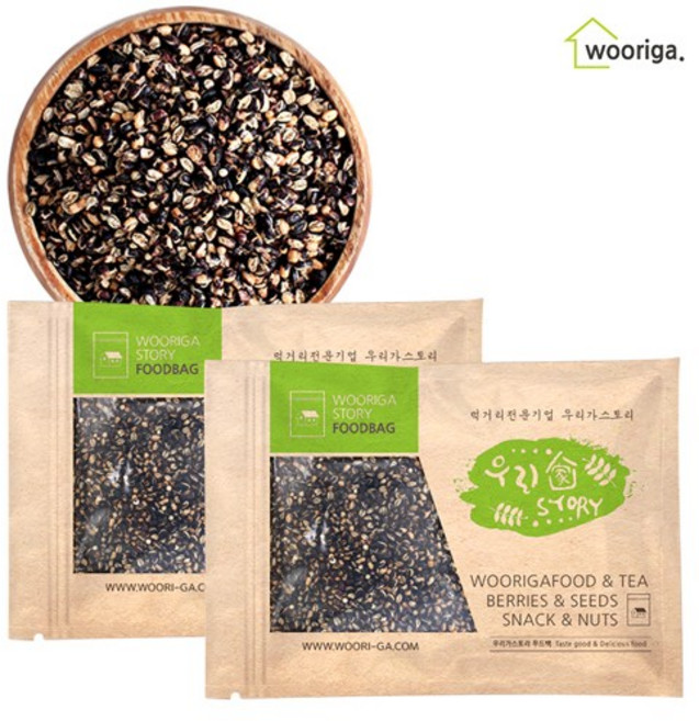 국산 볶은 검정쌀 흑미, 2개, 500g