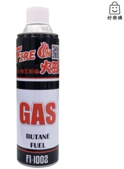 火旺 瓦斯 打火機瓦斯 噴罐瓦斯 300g 純丁浣, 1個, 大罐 300g（附多功能充填嘴）