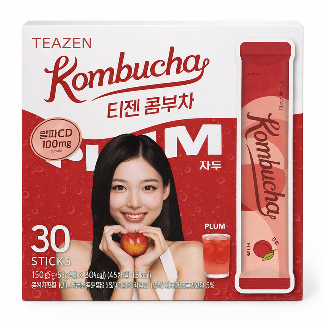 티젠 알파CD 콤부차 자두, 5g, 1개, 30개입