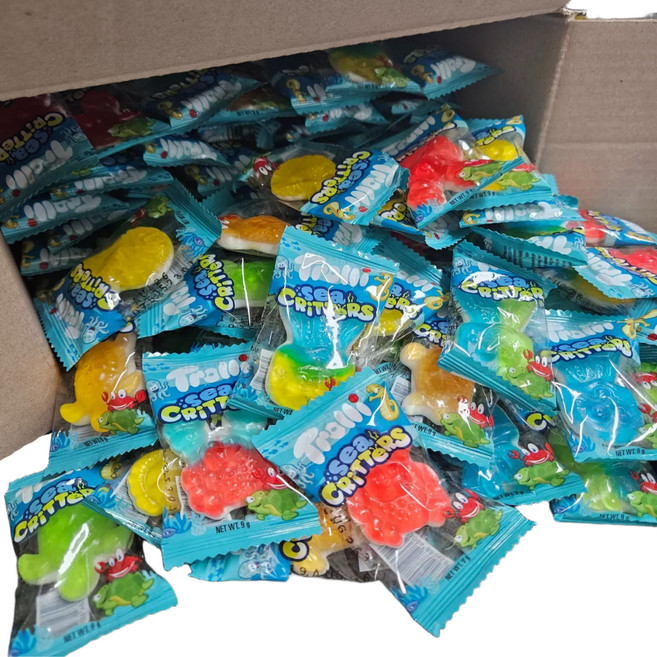 트롤리 바다생물모양젤리 대용량 간식용 젤리 캔디 수입젤리 어린이간식, 30개, 9g