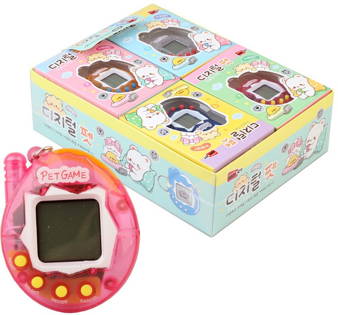 디지털 펫 키우기/애니멀 다마고치 장난감 완구 키링, 12개, 랜덤발송