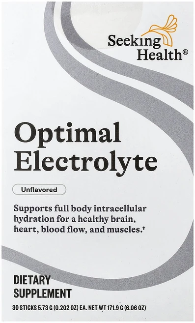 Seeking Health Optimal Electrolyte Unflavored 30 Sticks 0.201 oz 5.7 g Each, 30 count - 쿠팡