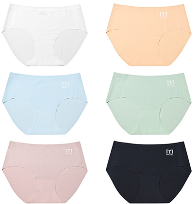 샤르시에 심리스 여성팬티 6장 세트 하이웨스트