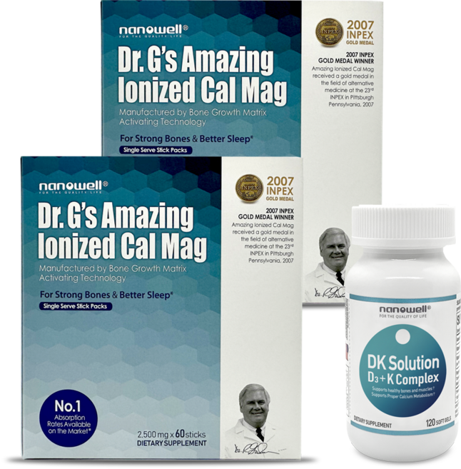 [해외]나노웰 이온칼맥 파우더 오리지널 120 스틱 + DK솔루션 120캡슐, 1개