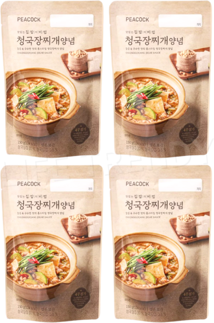 피코크 청국장찌개 양념, 4개, 150g