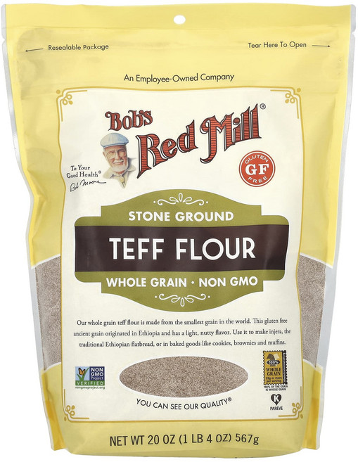 효과가좋습니다 Bob's Red Mill 테프 가루 통곡물 글루텐 무함유 567g(20oz) 고급영양제, BobsRedMill테프가루통곡물글루텐무함유567g20, 567g, 1개