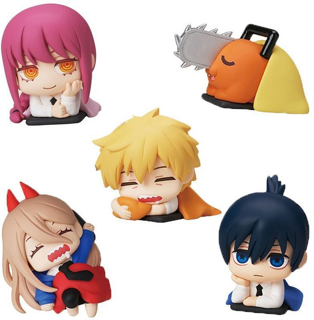 체인소맨 미니 피규어 세트 5종 레제 편 잠자는 덴지 파워 마키마 아키 포치타