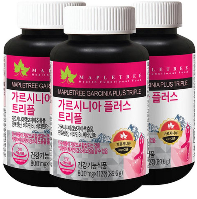 메이플트리 가르시니아 다이어트 플러스트리플 X 3병, 112정, 3개
