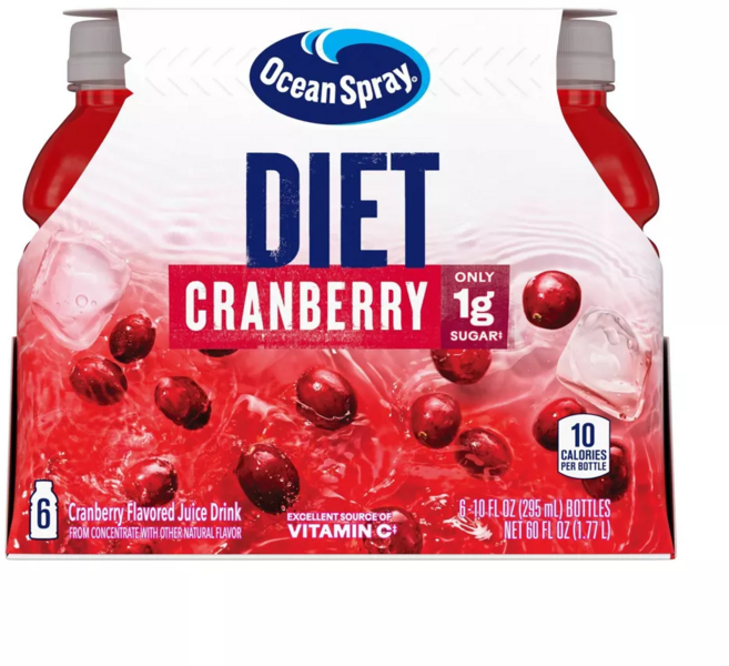 오션스프레이 다이어트 10칼로리 크랜베리 주스 드링크, 295ml, 6개