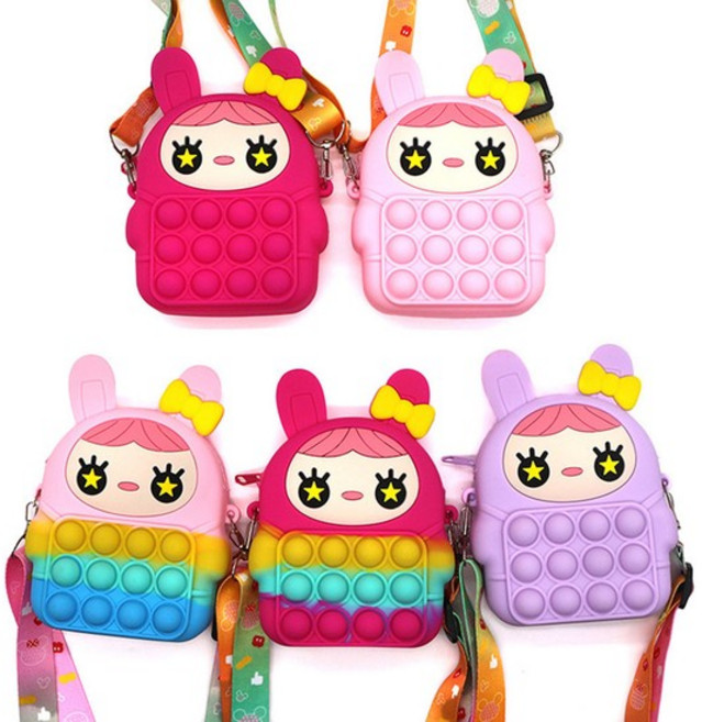 푸쉬팝 캐릭터 팝잇 가방 동전 지갑 파우치 크로스백