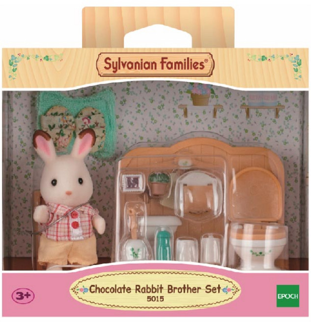 실바니안패밀리 초콜릿 토끼 소년&목욕탕 피규어 2203, 1개