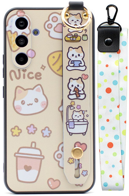 폰플리 핑거스트랩 도트 목걸이 휴대폰 케이스