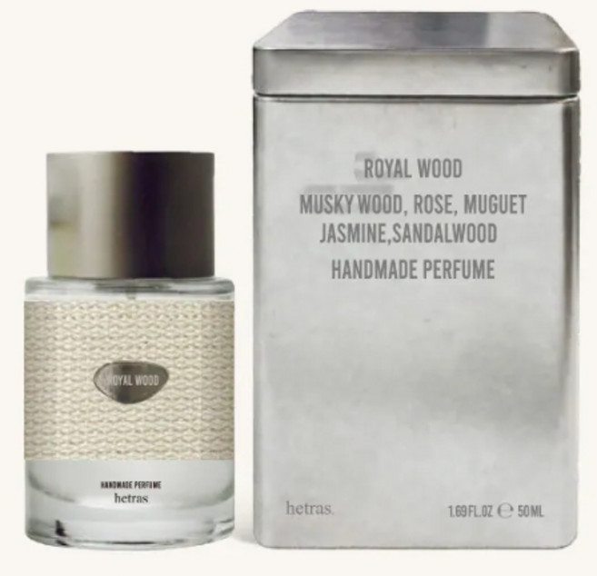 【官方授權】Hetras 首席調香師鐵盒手工香水 50ml 1罐, 1組, #04 Royal Wood