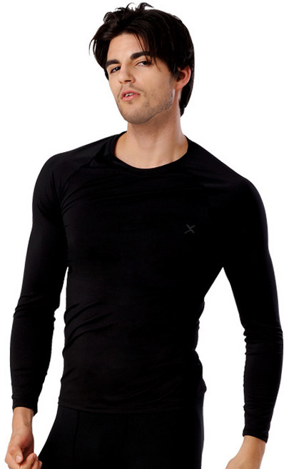 기어엑스 남성용 일반사계절 긴팔 라운드넥 언더레이어 상의