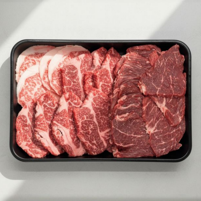 1++ 한우 모듬세트 소고기 구이용, 1개, 1kg