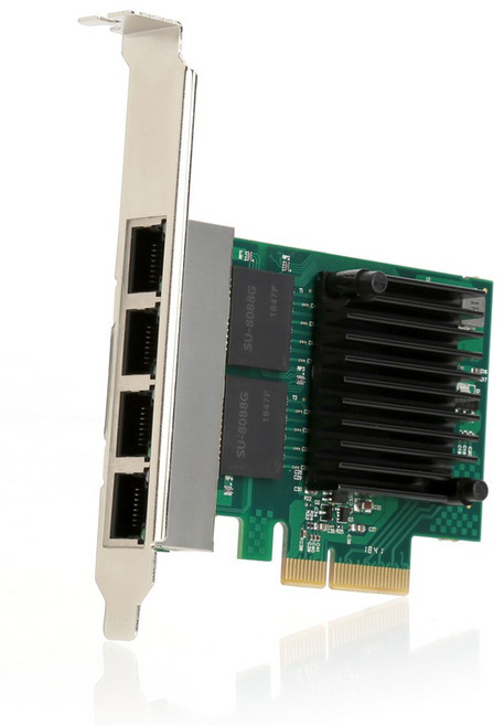 NEXT-364DCP EX 인텔 기가 4포트 컴퓨터 데스크탑 PC 내장형 PCI-E 유선 서버랜카드, 본상품선택