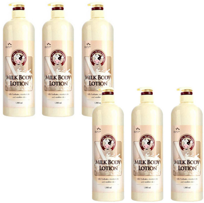 꽃을든남자 우유 바디로션 1000ml, 1L, 6개