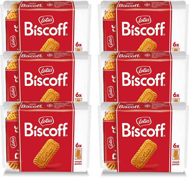 로투스 비스코프 포켓 비스킷 개별포장, 93g, 6개