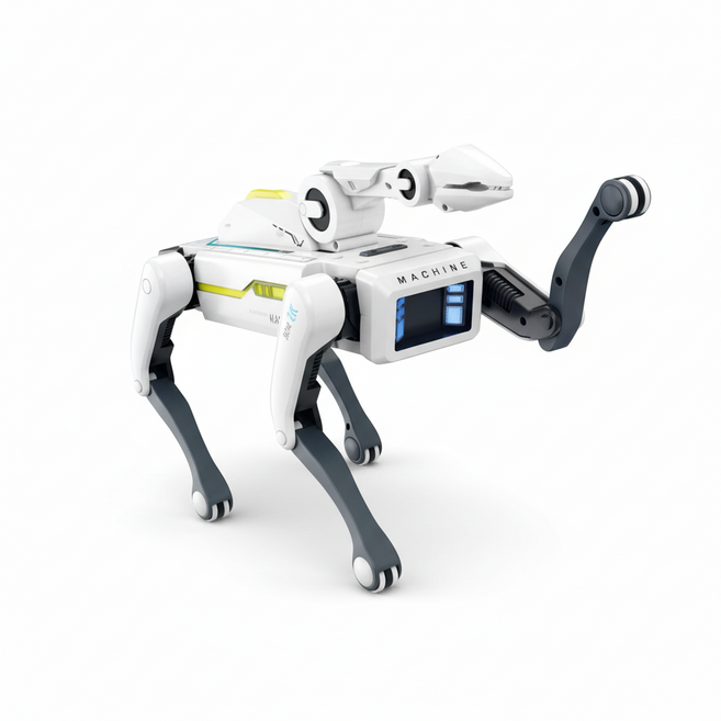 국민 강아지 AI 스마트 로봇 내친구 애왼 동물 장난감, 1개, 화이트