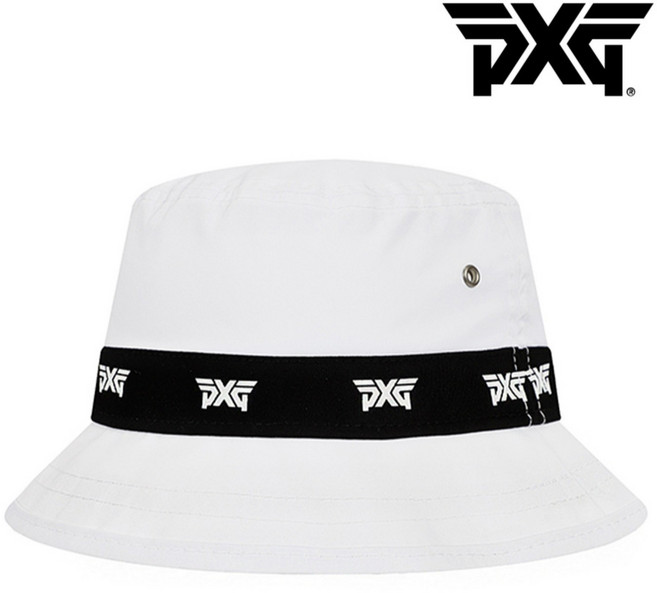 [정품] PXG 남녀공용 버킷햇 골프 등산 낚시 벙거지 모자 로고 리핏, 화이트(12835789), 1개